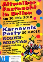 Altweiberfastnacht und Rosenmontagsparty
