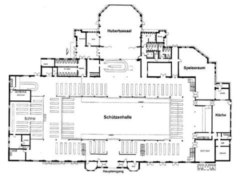 Grundriss der Schützenhalle