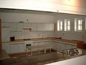 Innenansicht der Küche im Hubertussaal